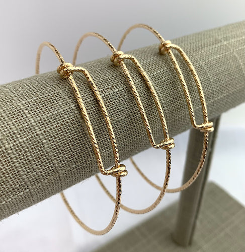14k GF Adjustable Sparkle Bangle