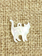 Mother of Pearl Cat Charm
