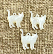Mother of Pearl Cat Charm