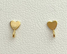 14kGF Heart Post Earring w/Ring  Sku#400H3PR