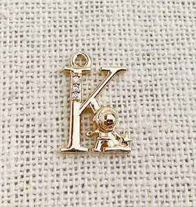 Gold Plated “K” Initial Charm