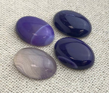 Purple Banded Agate Oval Cabochon