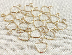 14k Gold Filled 10mm Wire Heart w/Ring