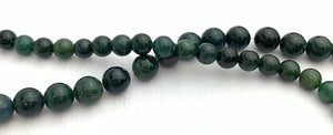 Moss Agate Bead Strand