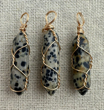 Wire Wrapped Dotted Stone Pendant
