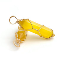 Wire Wrapped Cat Eye Pendant