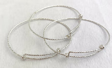 SS Adjustable Sparkle Bangle