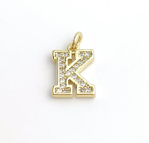 Gold Plated “K” Initial Charm