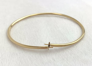 14kGF Flex Bangle w/4mm Cup & Peg