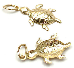 14K solid gold turtle charm, SKU#198C