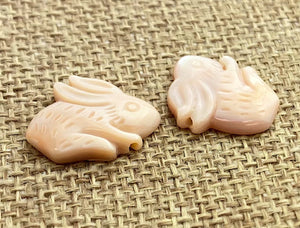 Mother of Pearl Bunny Charm Sku#M138