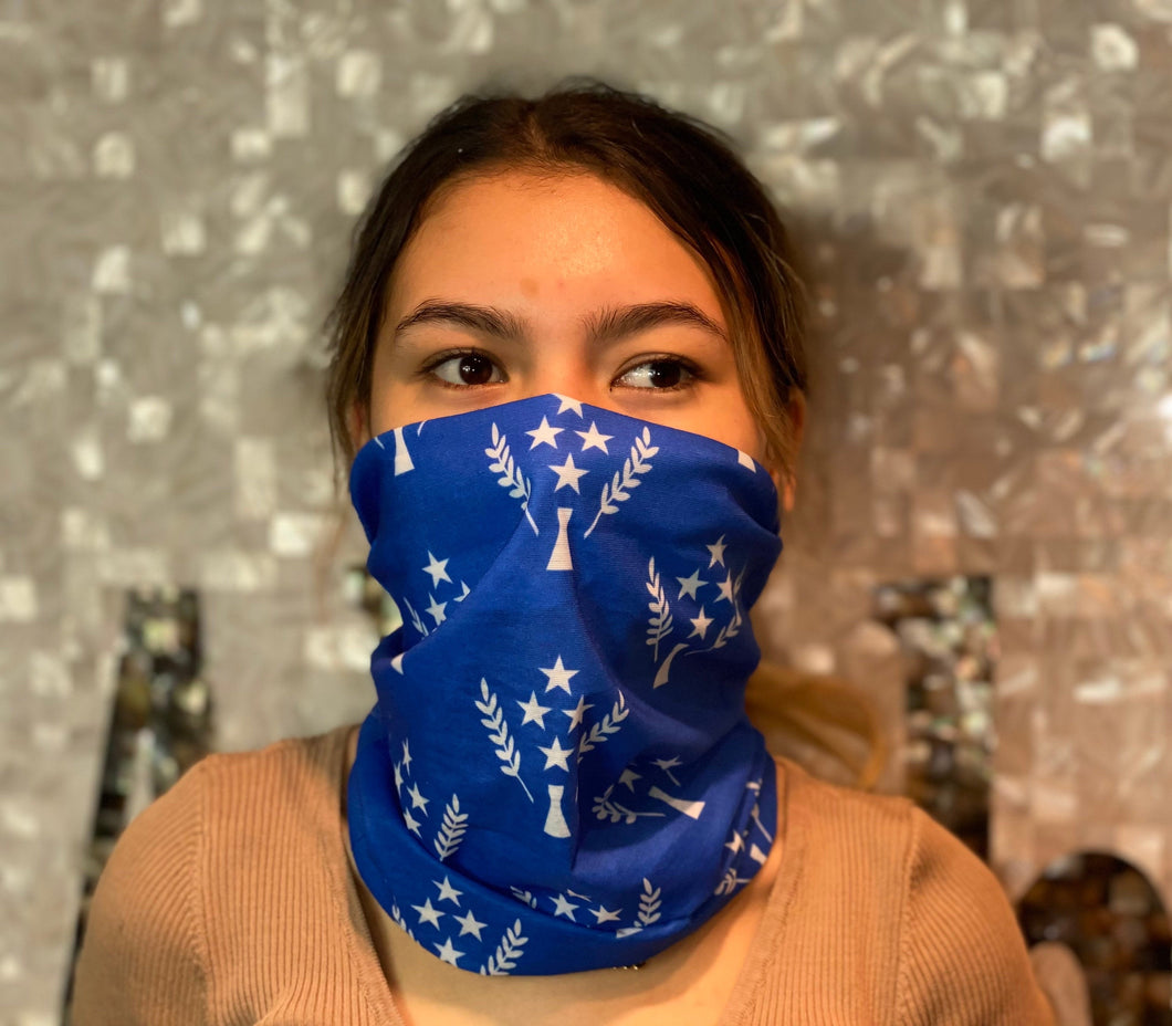 Kosrae State Flag Face Mask, Neck Gaiter, Scarf, etc.