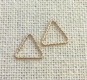 14k Triangle Sparkle Jump Ring 0.89x10mm CL