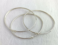 7.5” 3mm DC Bangle w/Clasp, Sterling Silver, 50213175L