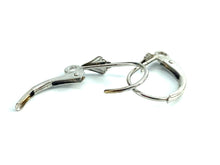 14K White Gold Lever Back Fluer Deus, Sku#LB009-0