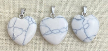 White Turquoise Heart Pendant