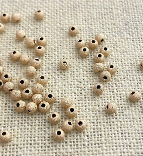 14k GF 3.0mm Stardust Bead (1.0mm Hole)