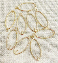 14k Gold Filled Oval Drop 20x10mm w/0.6x4mm Peg