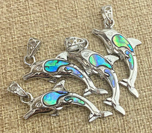 Abalone Sterling Silver Dolphin Pendant