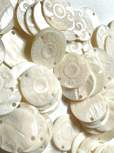 White Mother Of Pearl Shell, Circle Mother Of Pearl, Carved MOP, Sku#M3004