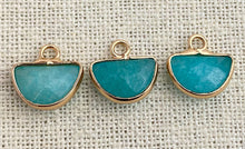 Amazonite Gold Plated Charm Sku#M1496