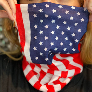 USA Flag Face Mask, Neck Gaiter, Scarf, etc