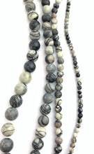 Black Net Jasper Bead Strand