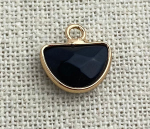 Onyx Gold Plated Charm