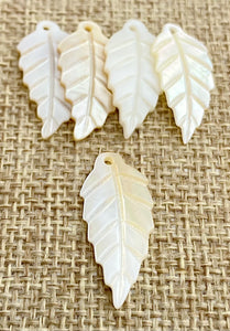 Mother of Pearl Leaf Charm