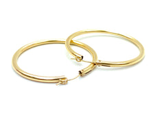 14KGF Hoop Earrings , Sku#120 C-Z 4 GF