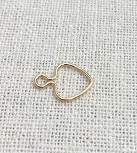 14k Gold Filled 10mm Wire Heart w/Ring
