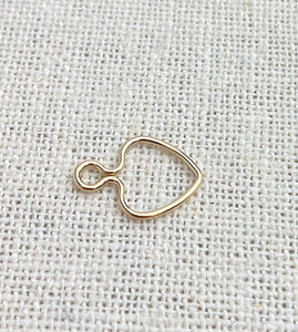 14k Gold Filled 10mm Wire Heart w/Ring