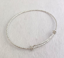 SS Adjustable Sparkle Bangle