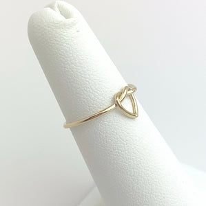 Gold Filled Heart Love Knot Ring