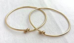 Flex Bangle w/Threaded Ball, 14k Gold Filled, #40115507L