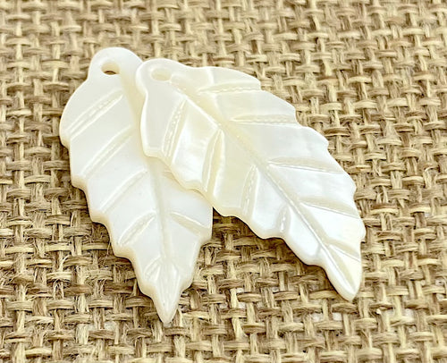 Mother of Pearl Leaf Charm