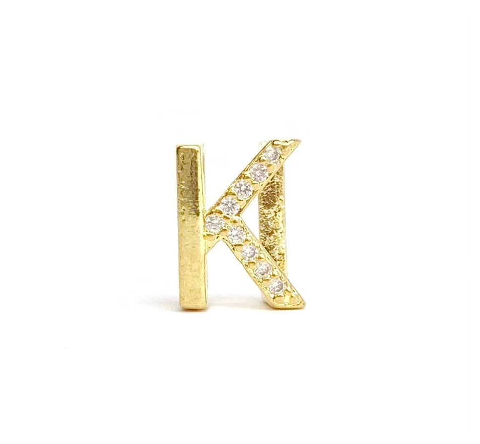 Gold Plated “K” Initial Charms