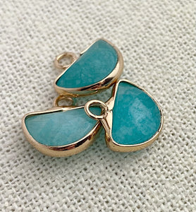 Amazonite Gold Plated Charm Sku#M1496