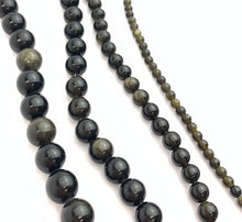 Golden Obsidian Bead Strand