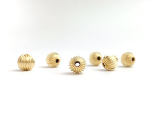 8mm Straight Corrugated Bead