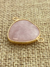 Rose Quartz Gold Plated Charm