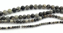 Black Net Jasper Bead Strand