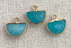 Amazonite Gold Plated Charm Sku#M1496