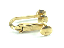 14K Solid Gold Rotate Screw Clip On Earring Converters with 4mm Cup, Sku#254-14KY