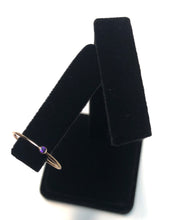 14kGF 2mm Amethyst 3A CZ Stacking Ring Size 8