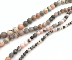 Pink Travertino Alhambra Bead Strand Sku#M2911