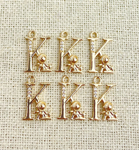Gold Plated “K” Initial Charm