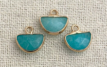Amazonite Gold Plated Charm Sku#M1496