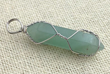 Wire Wrapped Green Aventurine Pendant