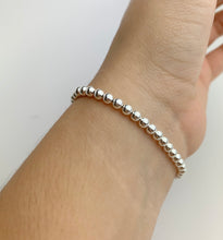Sterling Silver Beaded Stretchy Bracelet